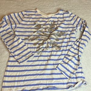 Crewcuts Snowflake long sleeve shirt size 8